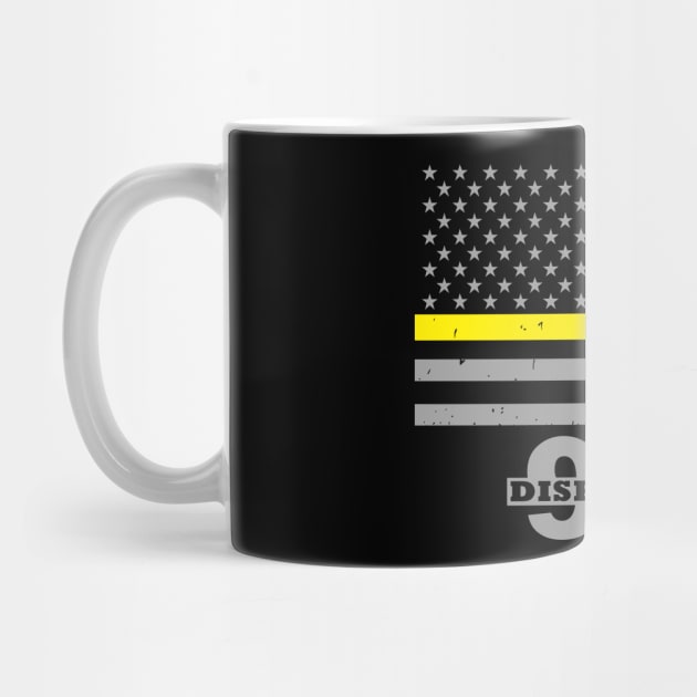 911 Dispatcher Gold Line Flag by bluelinemotivation